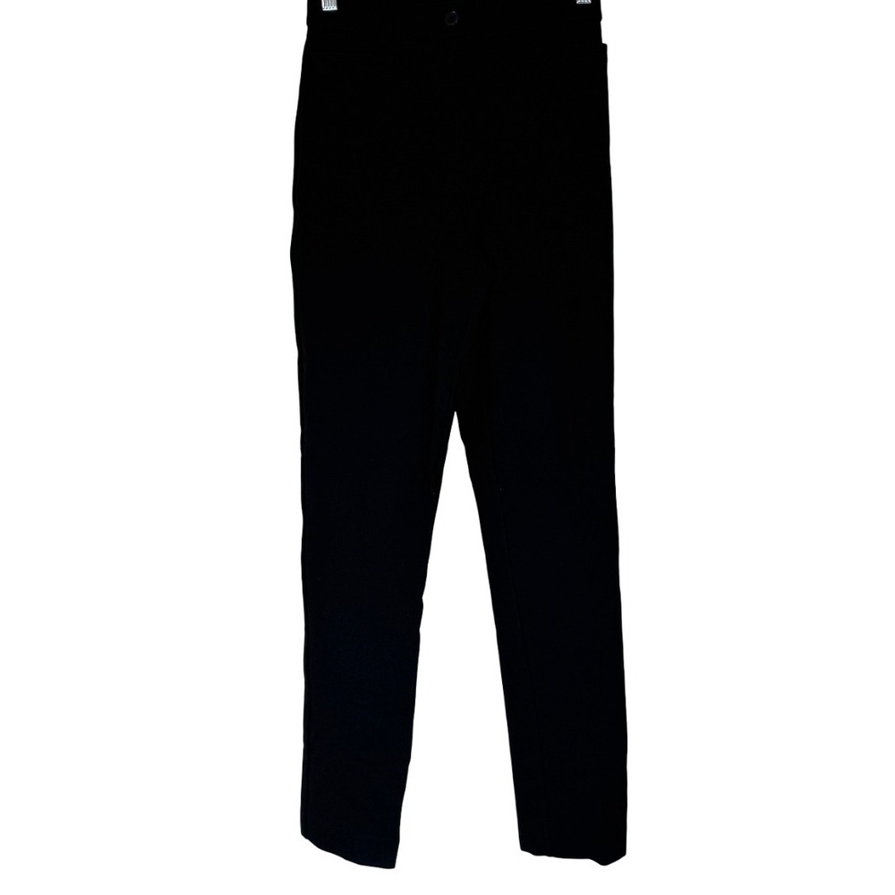 Susan Graver Smart Ponte Slim Leg Trouser Womens XXS Black Tailored Stretch Pant